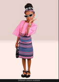 Different colors available for age 1 to 12, message us on whatsapp to order aso oke with beads