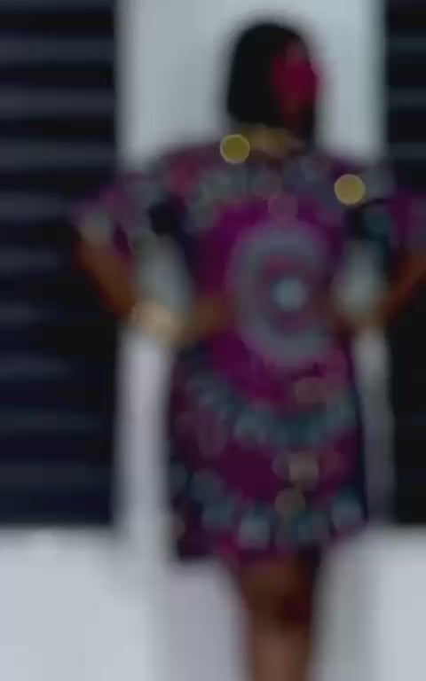 Crystal Stoned Gown | Premium Ankara Cotton Crystal-Embellished Dress