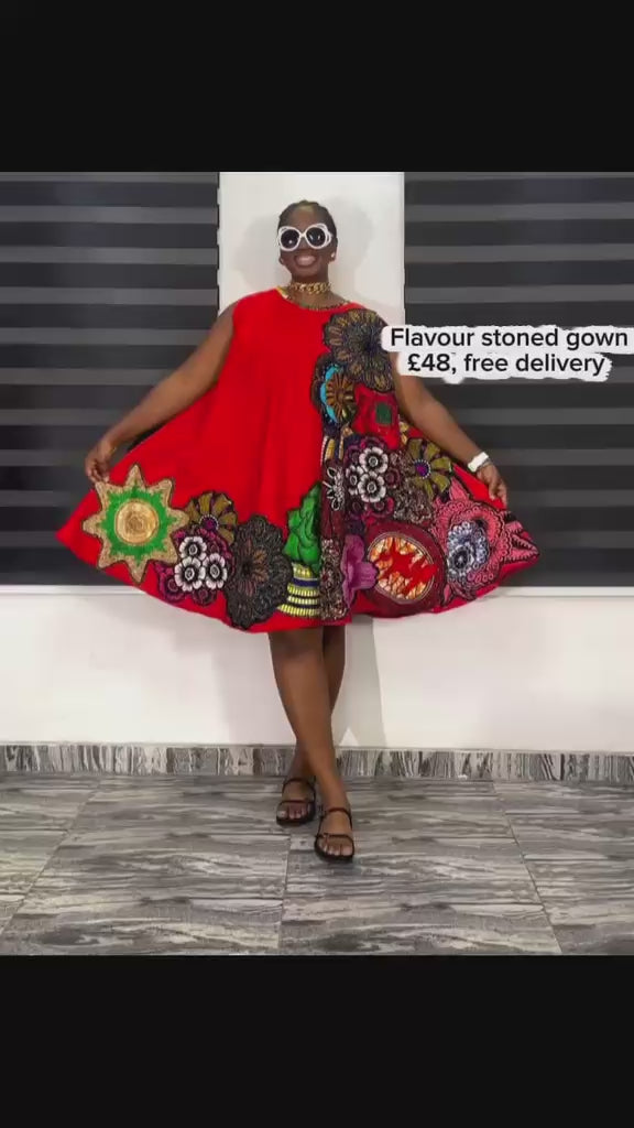 Flavoured Stoned Gown | Elegant Stone Embellished Evening Dress