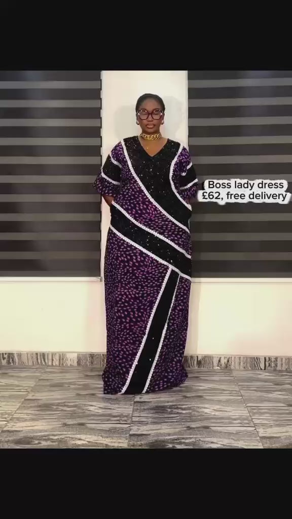Boss Lady Dress | Premium Ankara Cotton Women's Occasion Dress